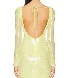Bardot Verona Sequin Maxi Dress Canary Yellow